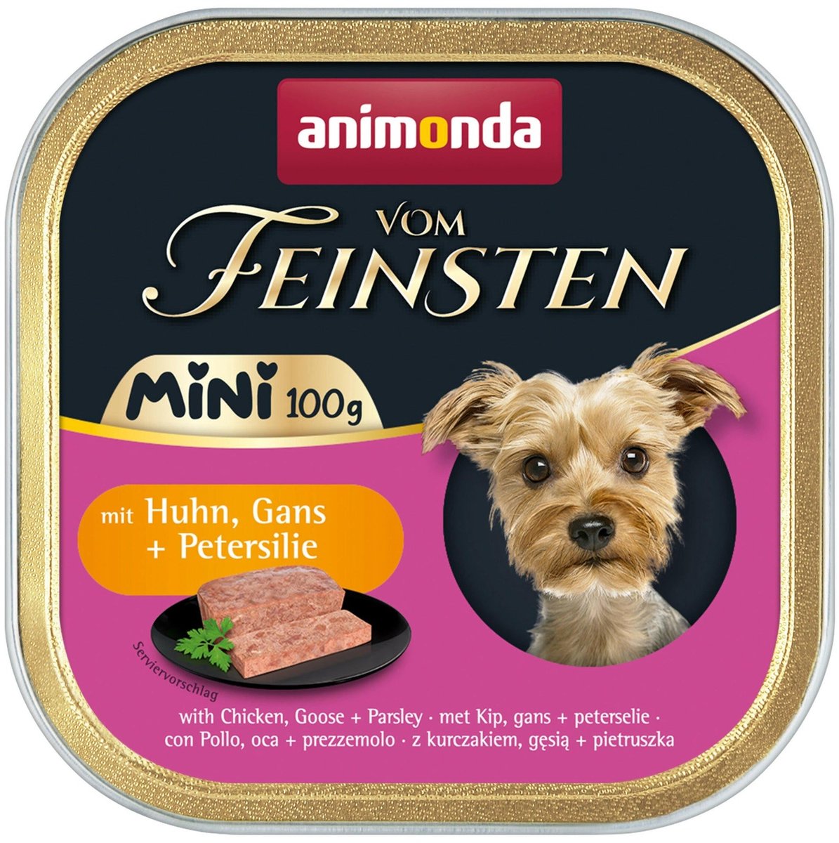 Animonda vom feinsten chien mini adulte 100g - poulet, oie persil