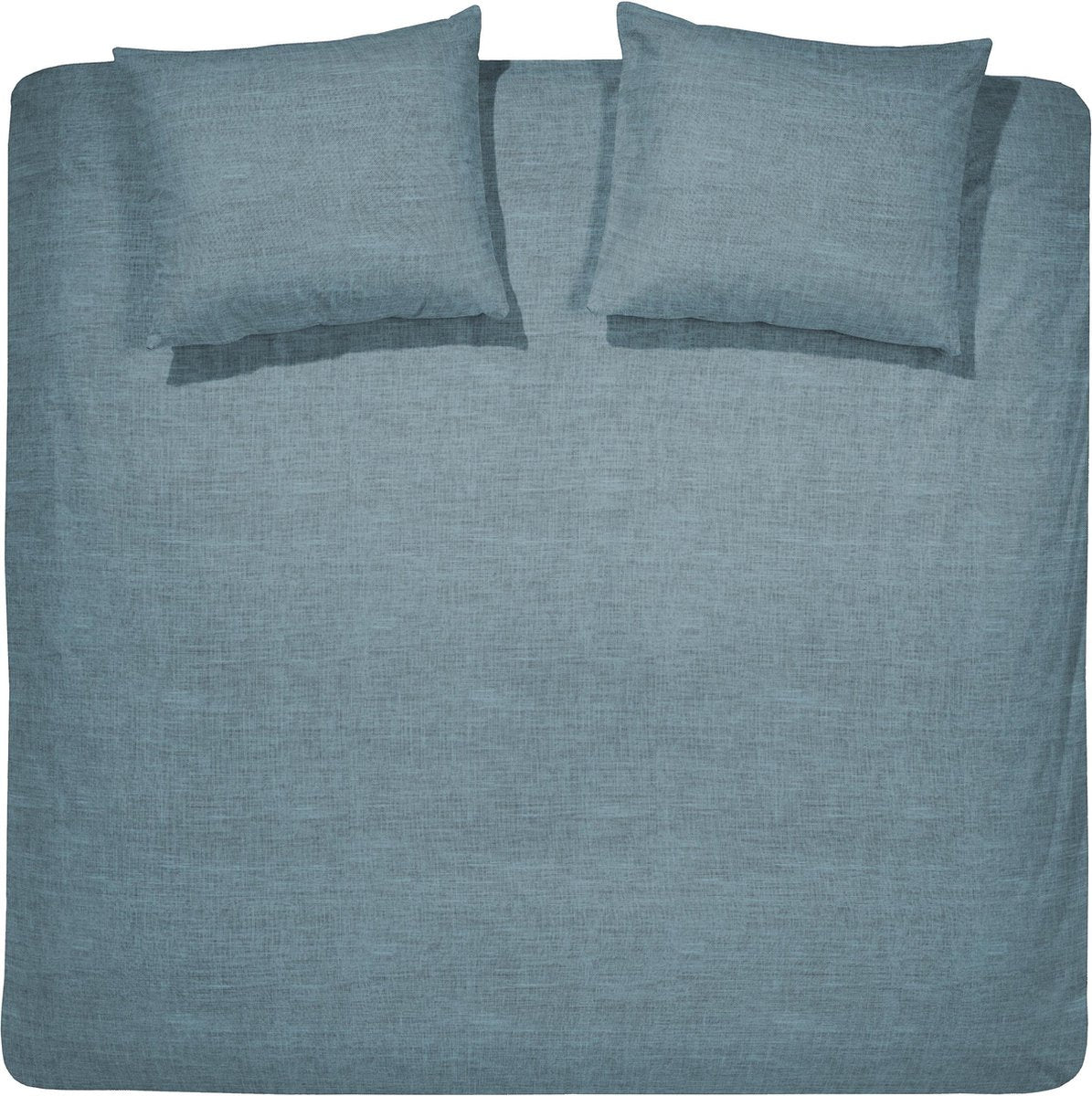 Parure housse de couette 2 personnes Cendrillon lyn 200x200cm coton pétrole + 2 taies d'oreiller 60x70