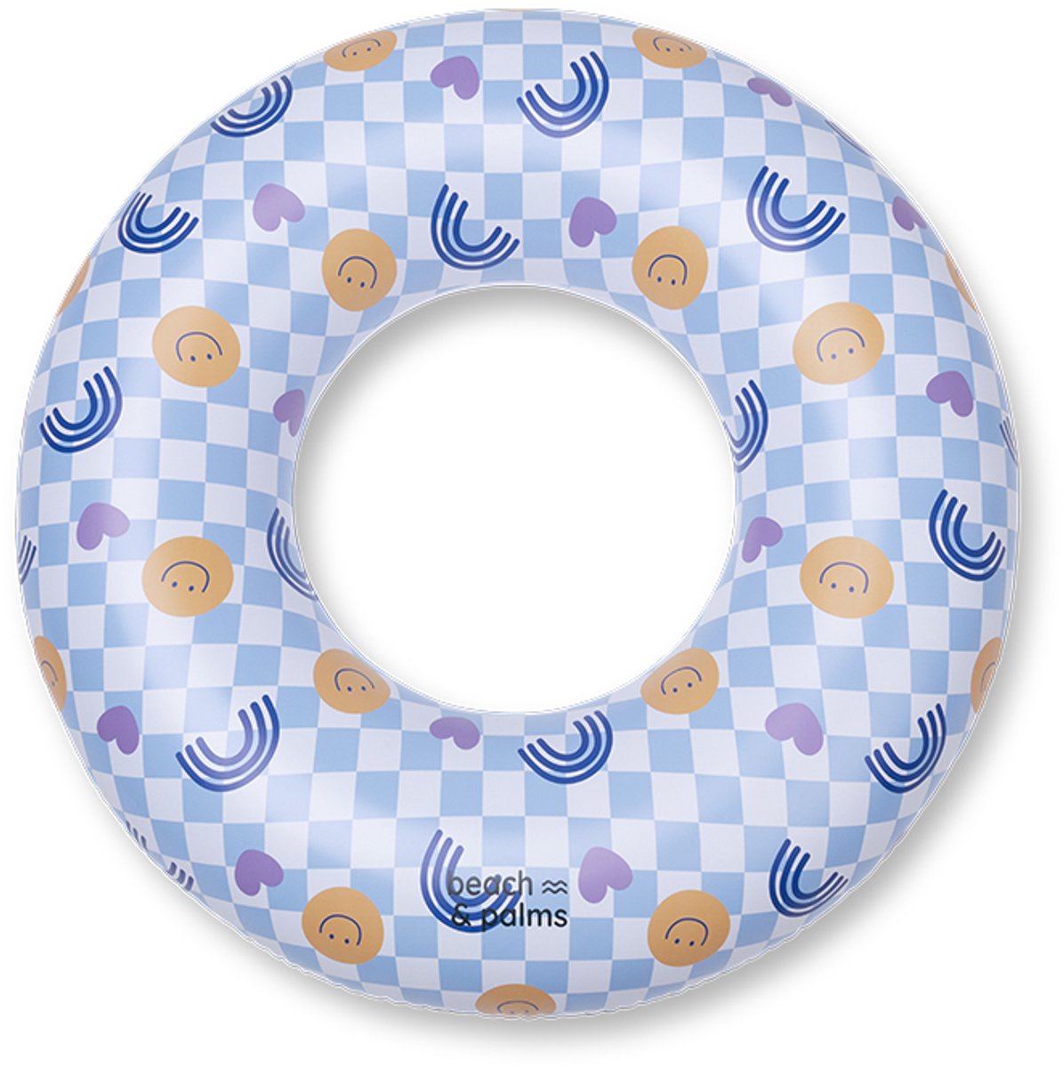 Swim essentials beach palms - piscine - ø90 cm - multicolore - smileys arc-en-ciel - enfant
