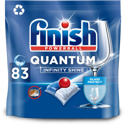 Tablettes pour lave-vaisselle Finish Quantum Infinity Shine - 83 capsules - boîte trimestrielle