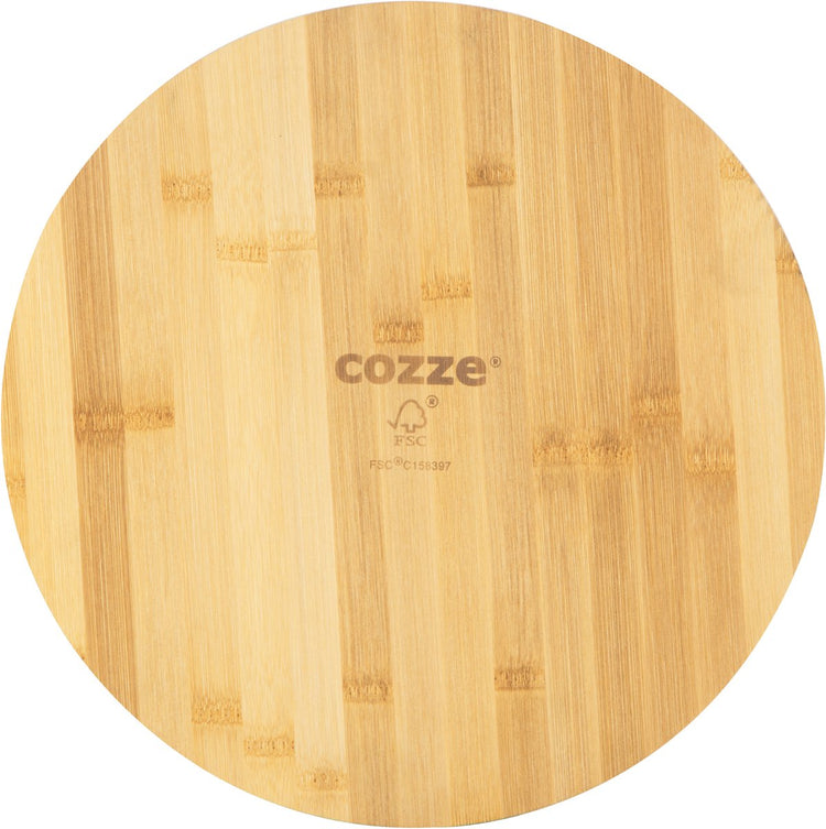 Planche à découper à pizza Cozze ® ø350 x 12 mm bois de bambou