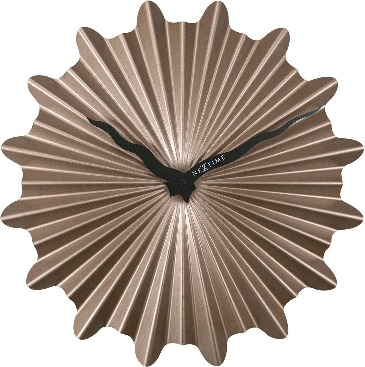 Nexttime sunny – horloge murale en métal – 40 cm – métal – marron – silencieuse