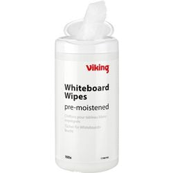 Lingettes humides pour tableau blanc viking 100 pièces
