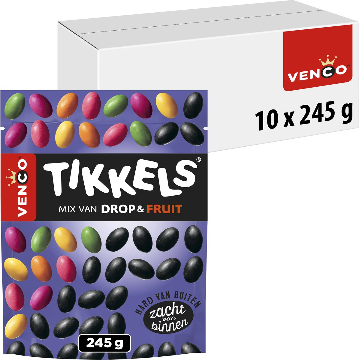 Venco Tikkels sachet de fruits de réglisse (10x 245g)