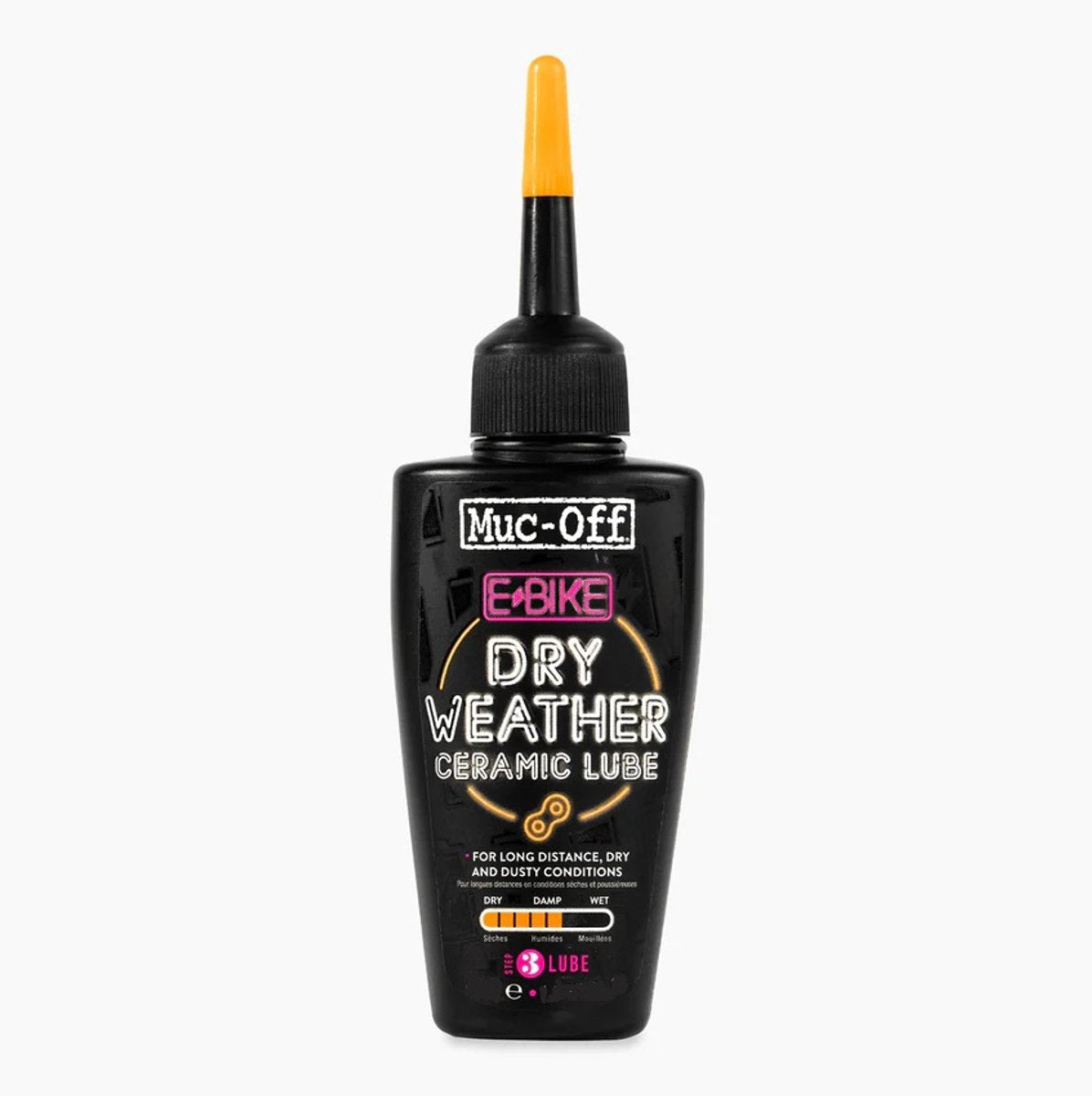 Huile de chaîne Muc-off lubrifiant sec pour vélo électrique 120ml