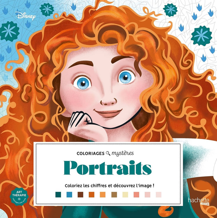 Hachette héros grand carré mystères portraits - hachette - livre de coloriage pour adultes