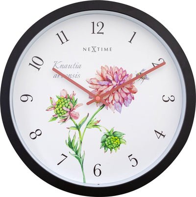 Nexttime knautia – horloge d'extérieur – 30,5 cm – métal – blanc – résistant aux intempéries