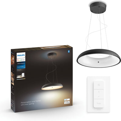 Lampe suspendue Philips Hue Amaze - lumière blanche chaude à froide - noire - 1 variateur