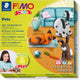 Fimo kids 8034 - pâte à modeler durcissant au four - set de jeu pour animaux de compagnie