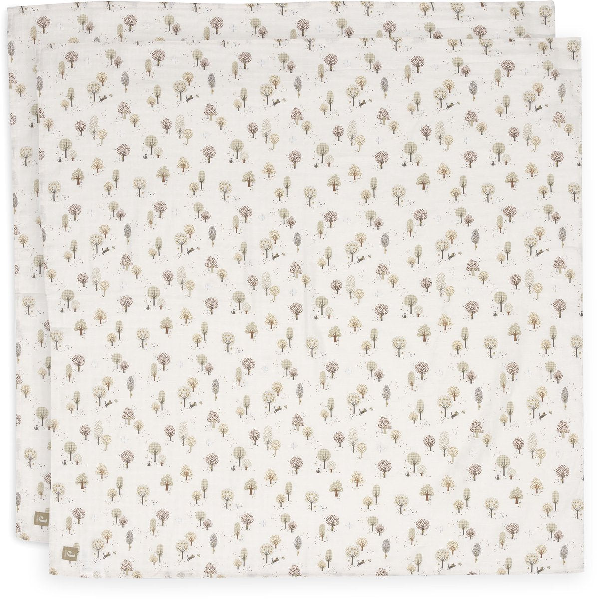 Tissu hydrophile Jollein grand - 115x115cm - parc minuscule - 2 pièces