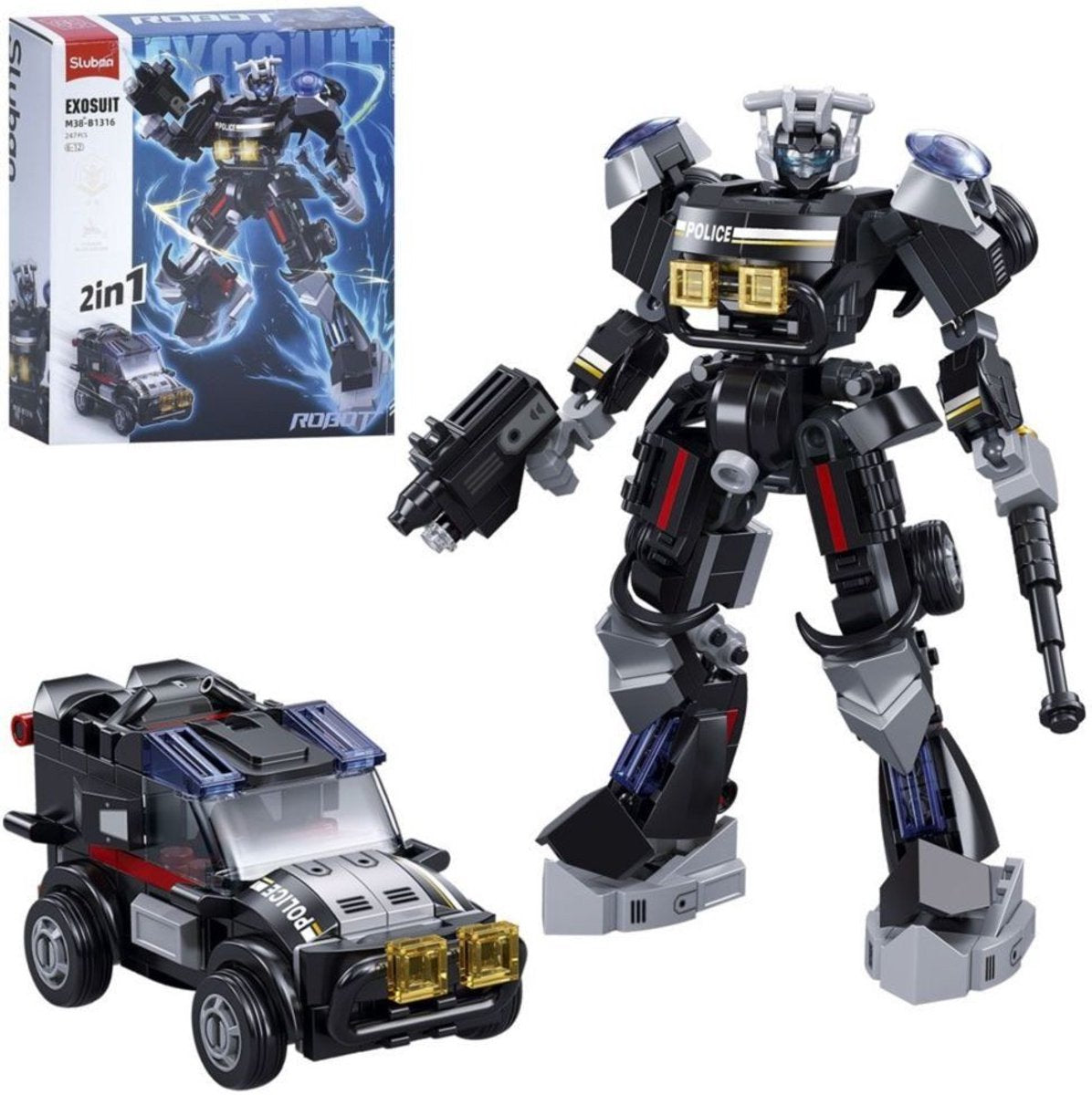 Voiture de police Sluban Autobots (M38-B1316)