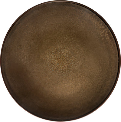 Médard de noblat - sentiment bronze - assiette plate 26,5 cm - 6 pièces - grès