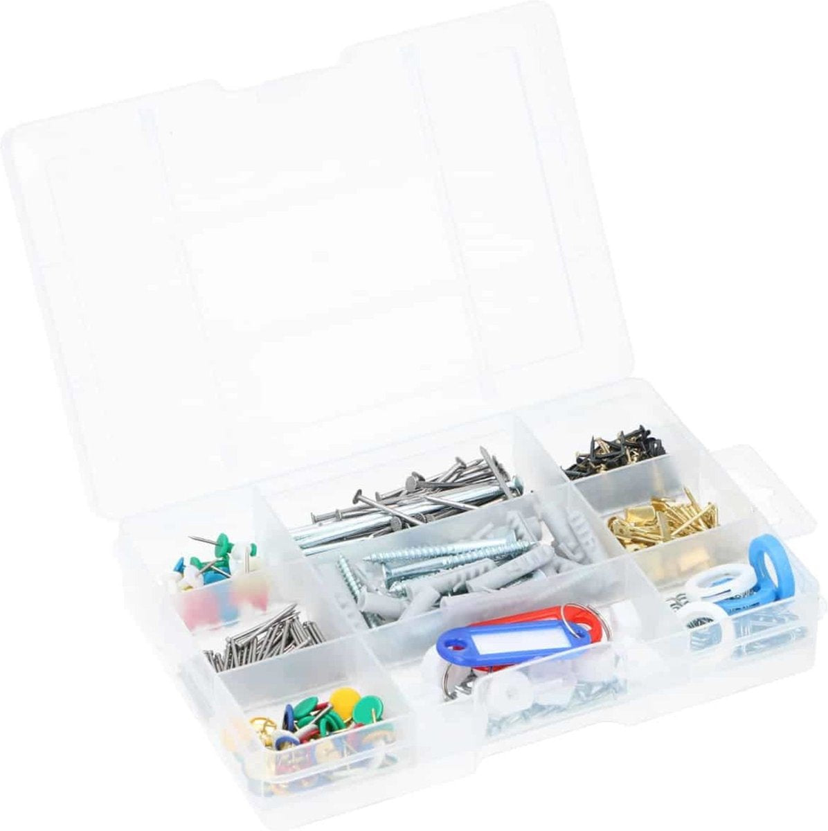 Boîte d'assortiment Kinzo - Ensemble de 594 pièces - Solution de rangement pratique - Divers articles ménagers
