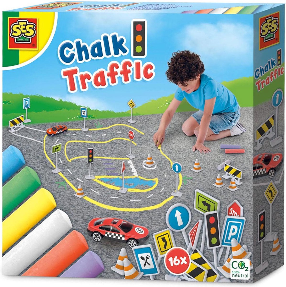Trafic de craie de trottoir SES