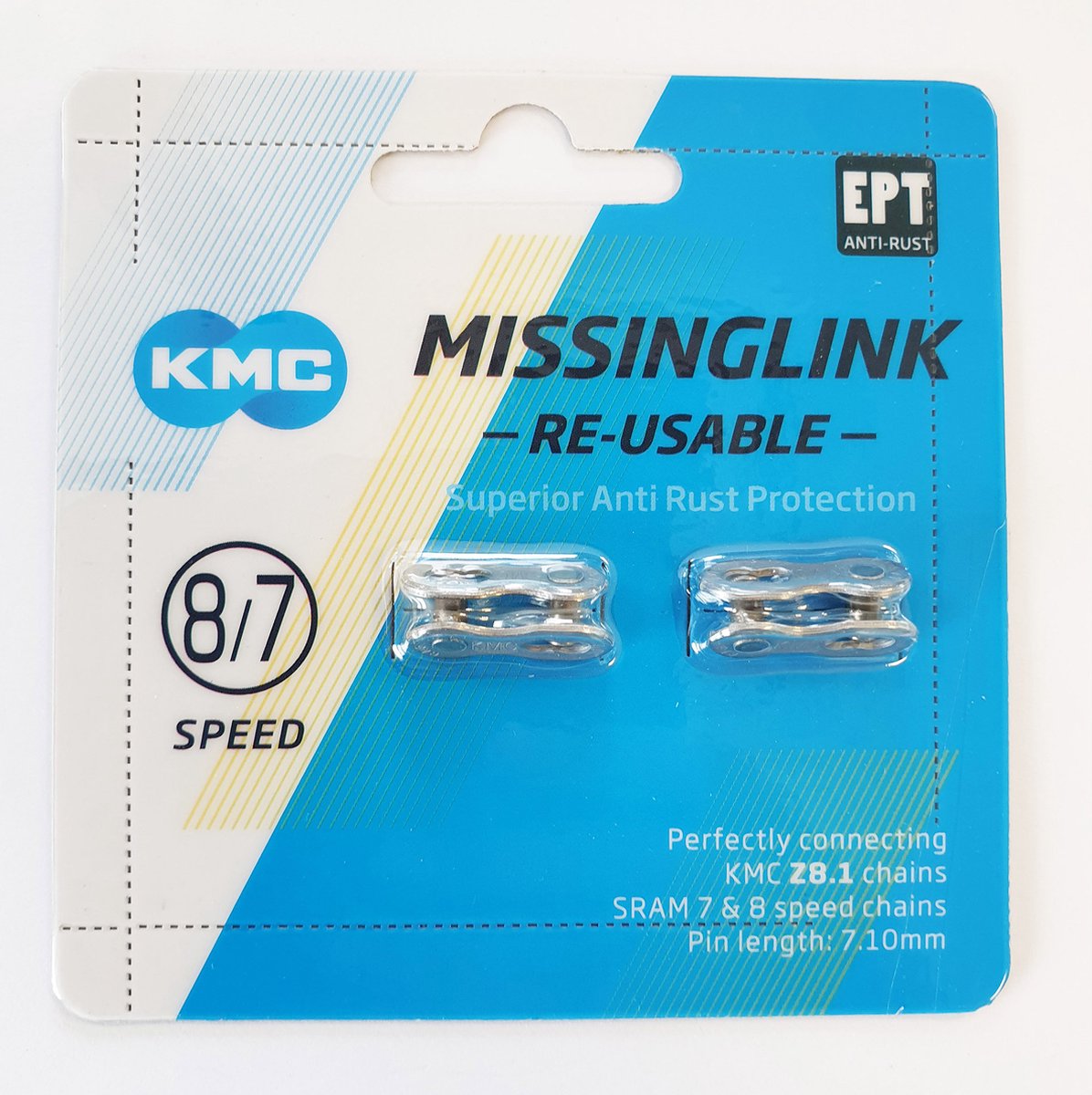 KMC SLIFTSCHAKEL MANQUELINK 7 8R EPT Silver 7.10mm 7 8V (2)