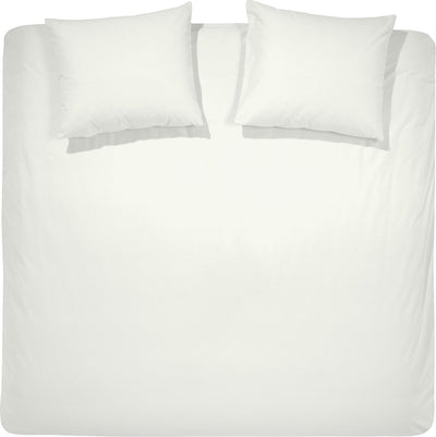 Parure housse de couette 2 personnes Cendrillon matin 200x200cm flanelle blanc ivoire + 2 taies d'oreiller 60x70