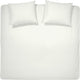 Parure housse de couette 2 personnes Cendrillon matin 200x200cm flanelle blanc ivoire + 2 taies d'oreiller 60x70