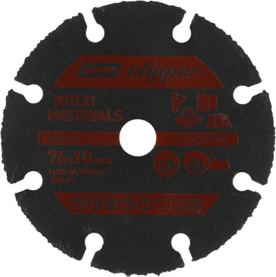 Norton clipper multi matériaux - disque à tronçonner en carbure - 76mm - pour la meuleuse d'angle