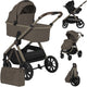 Lionelo layla - poussette 3en1 - ensemble xxl - incl. siège auto i-size - polyvalent et toute l'année - grandes roues - utilisation d'une seule main - pour tous types de terrains - kit d'accessoires
