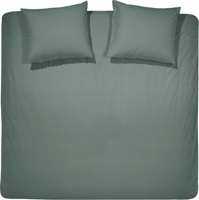 Housse de couette week-end Cendrillon - lits jumeaux - coton - 240x200 220 cm - vert
