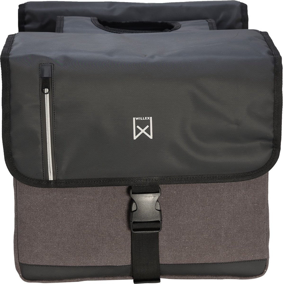 Willex - sac bisonyl double toile - 40 litres - fixation universelle - gris noir
