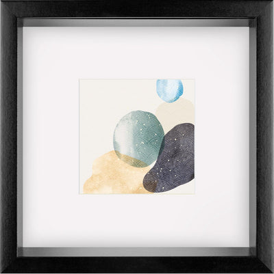 Forme Walther - Cadre en bois 3D FSC - format photo 25x25 cm - verre d'art - noir