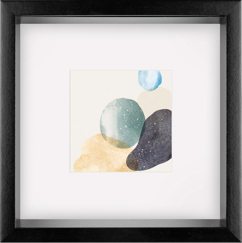 Forme Walther - Cadre en bois 3D FSC - format photo 25x25 cm - verre d'art - noir