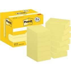 Notes autocollantes post-it 653-y12 38x51mm uni jaune