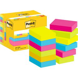 Notes autocollantes autocollantes post-it 653-tfen, bloc de 100 feuilles multicolores, paquet de 12 blocs
