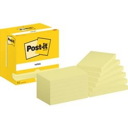Notes autocollantes post-it 655-cy 76x127mm uni jaune