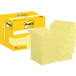 Notes autocollantes post-it 653-e 38x51mm uni jaune