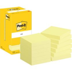 Notes autocollantes post-it 654-cy 76x76mm uni jaune