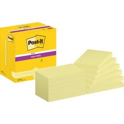 Notes super autocollantes post-it 655-12sscy-eu 76x127 mm uni jaune