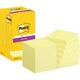 Notes super collantes post-it 654-12ss-cy 76x76 mm uni jaune