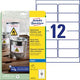 Étiquettes en film résistant à l'eau avery zweckform j4776-10 polyester blanc