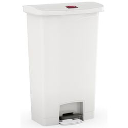 Poubelle à pédale Rubbermaid 76224030 pe (polyéthylène) blanc