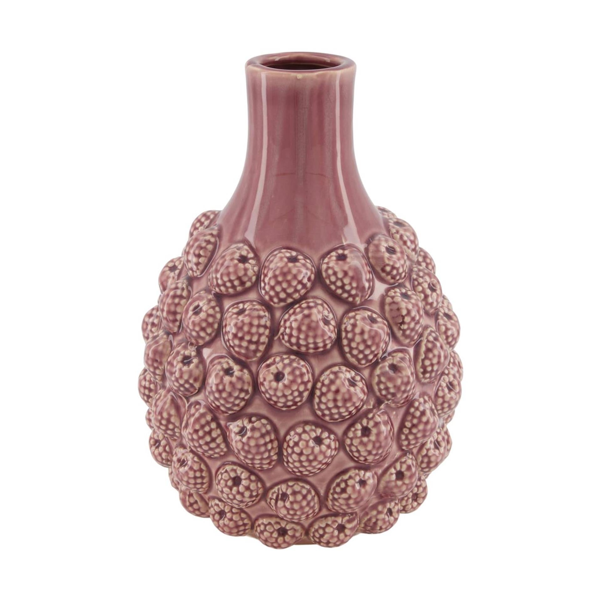 Dijk natural collections vase framboise céramique ø18,5xh27cm