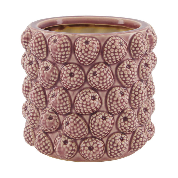 Dijk natural collections pot de fleur framboise céramique ø16xh15cm