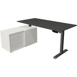 Bureau assis-debout Kerkmann 10216913 mélamine; acier anthracite