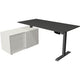Bureau assis-debout Kerkmann 10216913 mélamine; acier anthracite