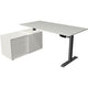 Bureau assis-debout Kerkmann 10216611 mélamine; acier anthracite; gris clair