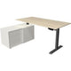 Bureau assis-debout Kerkmann 10216750 mélamine; acier anthracite; érable