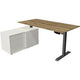 Bureau assis-debout Kerkmann 10217055 mélamine; acier anthracite; chêne
