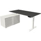 Bureau assis-debout Kerkmann 10216313 mélamine; acier anthracite; blanc