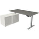Bureau assis-debout Kerkmann 10222912 mélamine; acier-graphite; argent