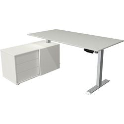 Bureau assis-debout Kerkmann 10221011 mélamine; gris clair acier; argent