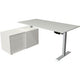 Bureau assis-debout Kerkmann 10221011 mélamine; gris clair acier; argent