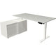 Bureau assis-debout Kerkmann 10216011 mélamine; gris clair acier; blanc