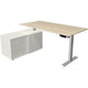 Bureau assis-debout Kerkmann 10222050 mélamine; érable en acier; argent