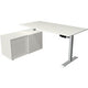 Bureau assis-debout Kerkmann 10220910 mélamine; acier argent; blanc